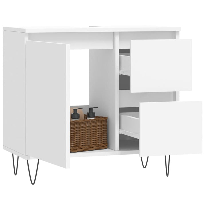 Badschrank 65X33X60 Cm Holzwerkstoff