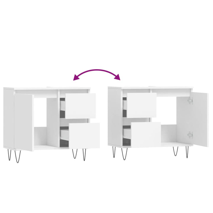 Badschrank 65X33X60 Cm Holzwerkstoff