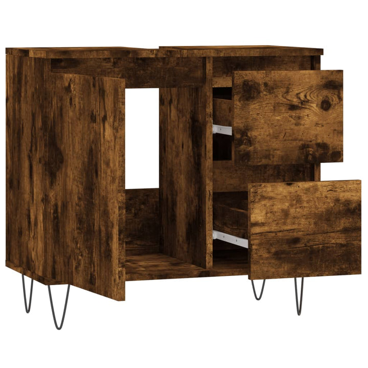 Badschrank 65X33X60 Cm Holzwerkstoff