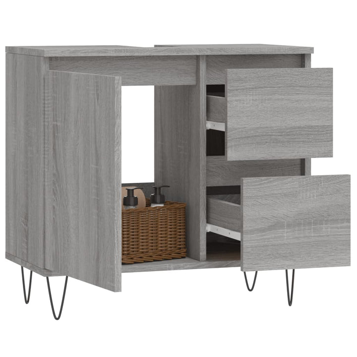 Badschrank 65X33X60 Cm Holzwerkstoff