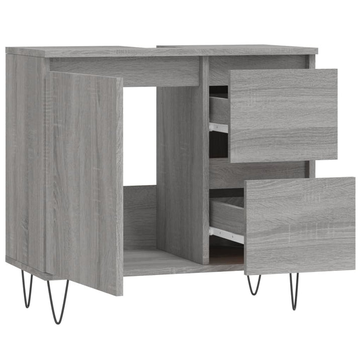 Badschrank 65X33X60 Cm Holzwerkstoff