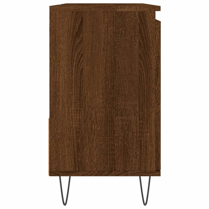 Badschrank Braun Eichen-Optik 65X33X60 Cm Holzwerkstoff