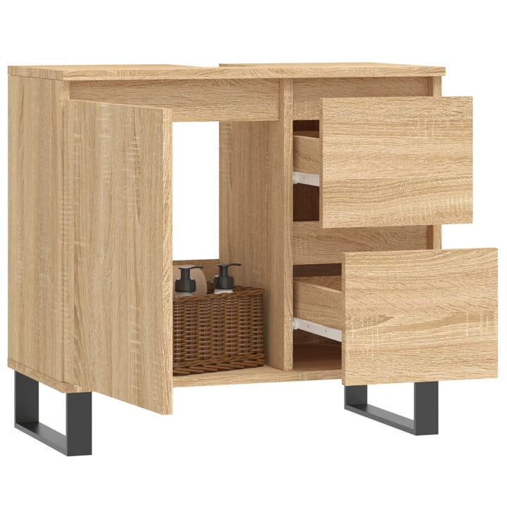 Badschrank Sonoma-Eiche 65X33X60 Cm Holzwerkstoff