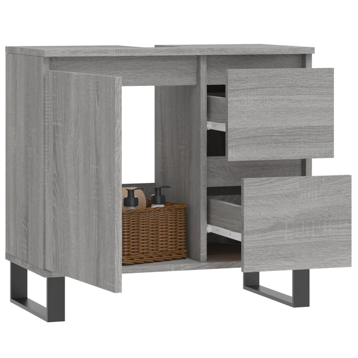 Badschrank 65X33X60 Cm Holzwerkstoff