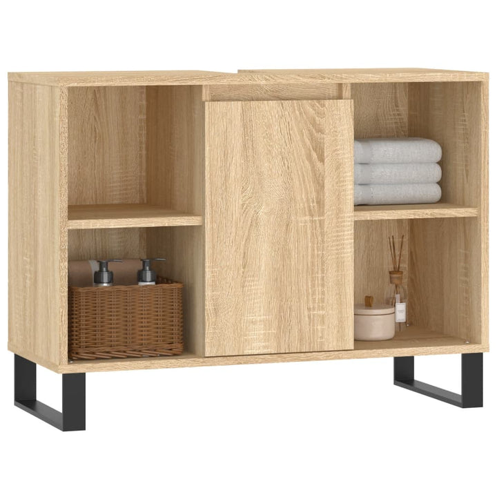 Badschrank Sonoma-Eiche 80X33X60 Cm Holzwerkstoff