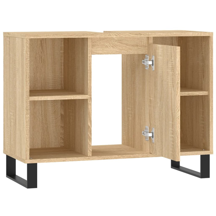 Badschrank Sonoma-Eiche 80X33X60 Cm Holzwerkstoff