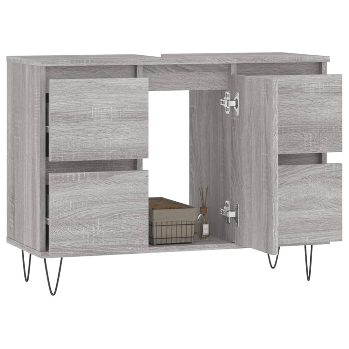 Badschrank 80X33X60 Cm Holzwerkstoff