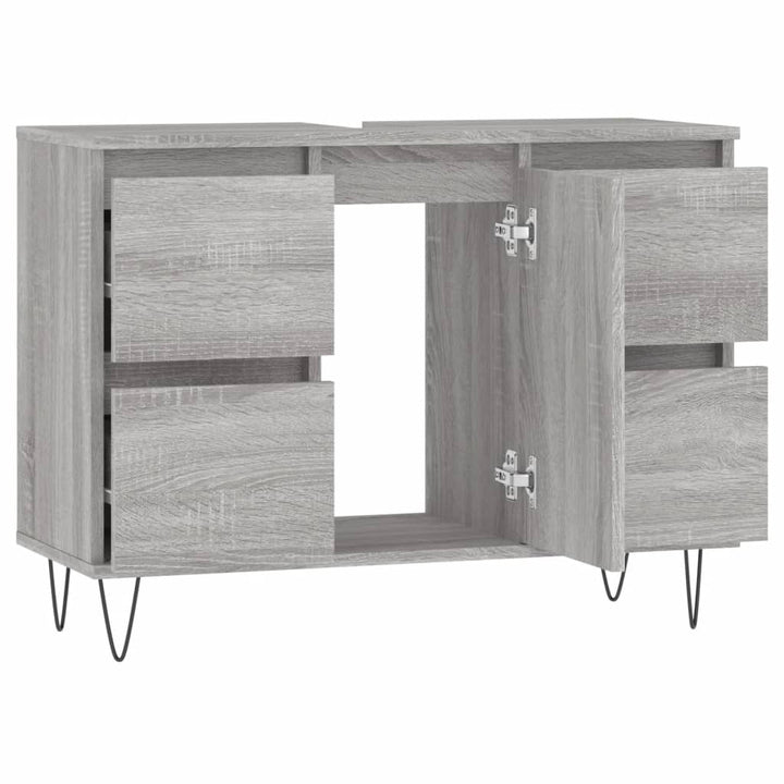 Badschrank 80X33X60 Cm Holzwerkstoff