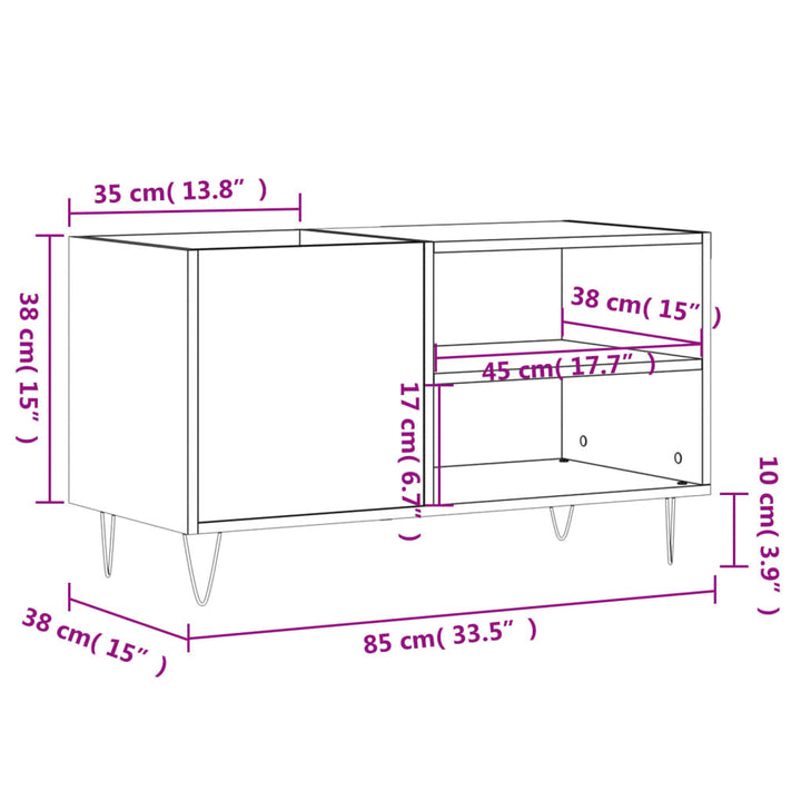 Plattenschrank 85X38X48 Cm Holzwerkstoff