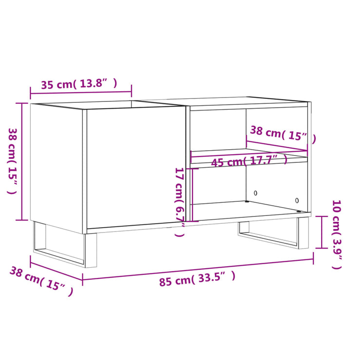 Plattenschrank 85X38X48 Cm Holzwerkstoff