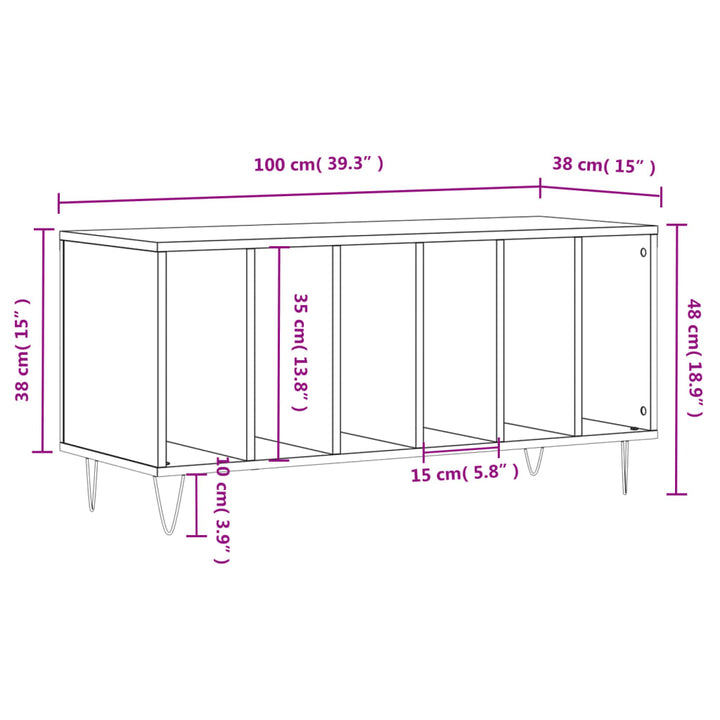 Plattenschrank 100X38X48 Cm Holzwerkstoff