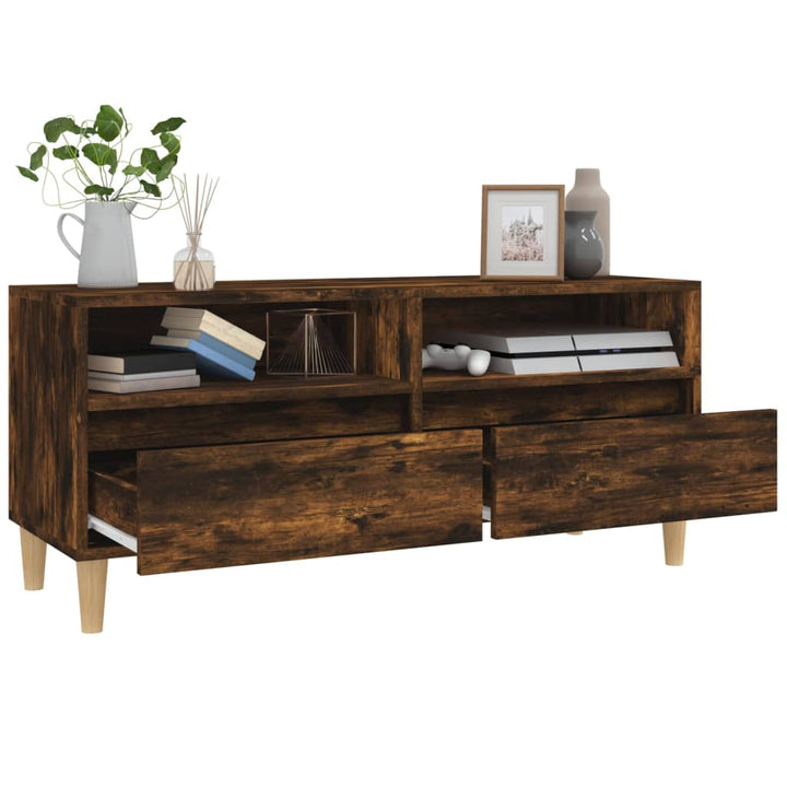 Tv-Schrank 100X34,5X44,5 Cm Holzwerkstoff Räuchereiche