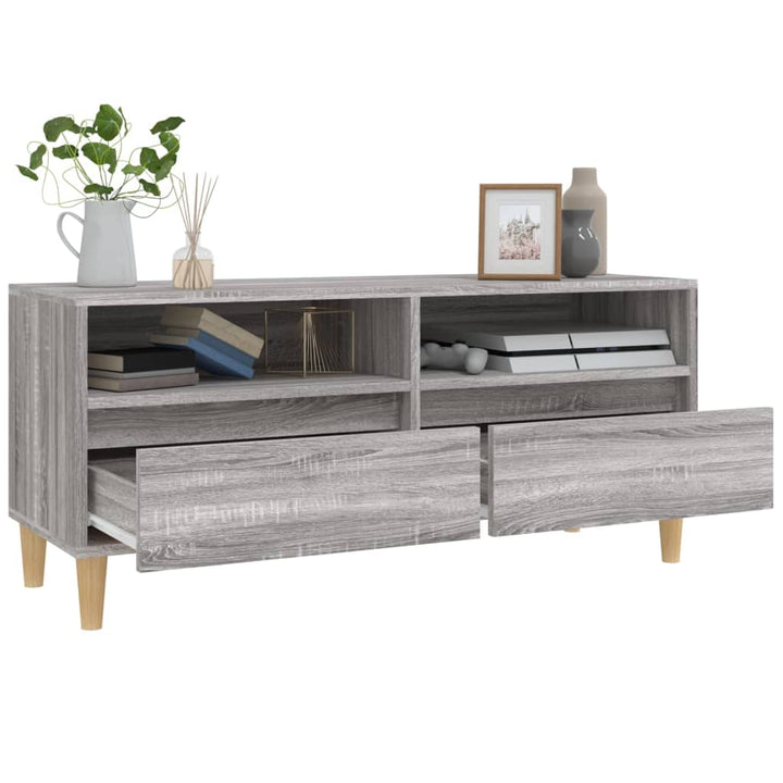 Tv-Schrank 100X34,5X44,5 Cm Holzwerkstoff Grau Sonoma