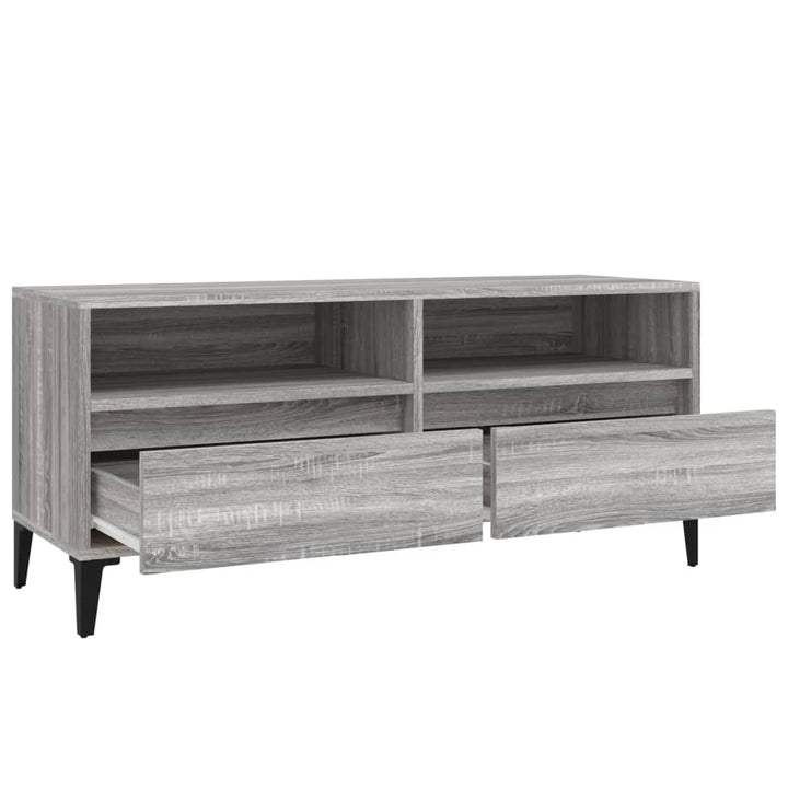 Tv-Schrank 100X34,5X44,5 Cm Holzwerkstoff Grau Sonoma