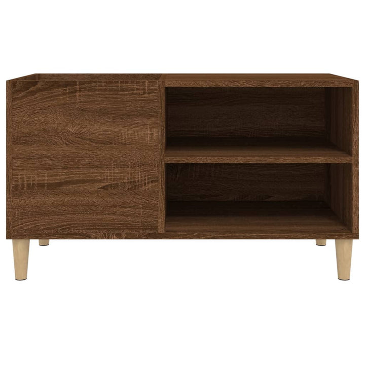 Plattenschrank Braun Eichen-Optik 84,5X38X48 Cm Holzwerkstoff Weiß