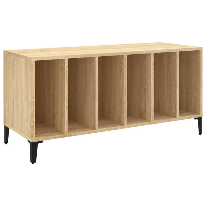 Plattenschrank Sonoma-Eiche 100X38X48 Cm Holzwerkstoff Weiß