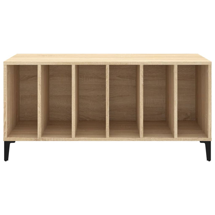 Plattenschrank Sonoma-Eiche 100X38X48 Cm Holzwerkstoff Weiß