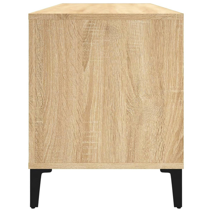 Plattenschrank Sonoma-Eiche 100X38X48 Cm Holzwerkstoff Weiß