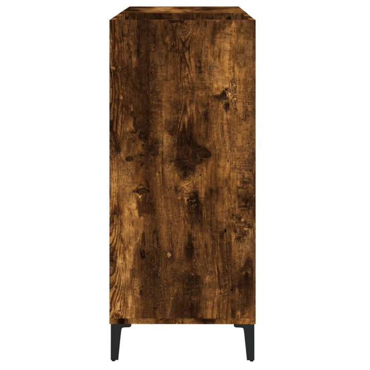 Plattenschrank Räuchereiche 84,5X38X89 Cm Holzwerkstoff