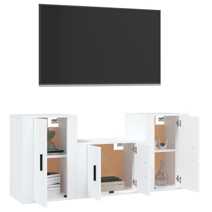 3-Tlg. Tv-Schrank-Set Holzwerkstoff