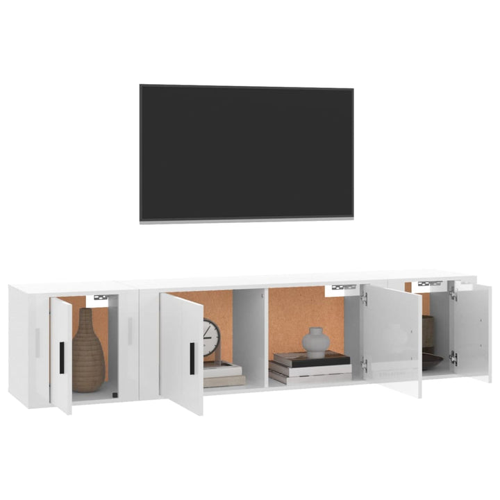 3-Tlg. Tv-Schrank-Set Holzwerkstoff