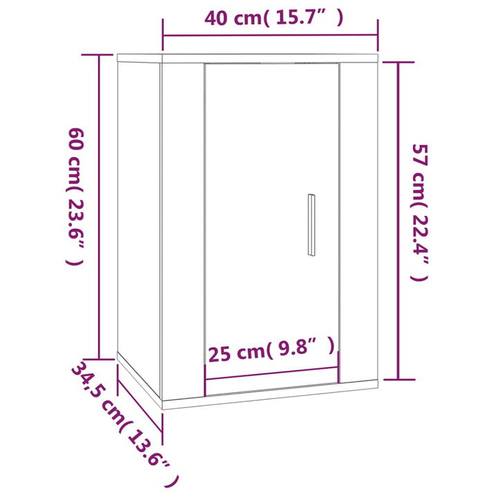 2-Tlg. Tv-Schrank-Set Sonoma-Eiche Holzwerkstoff