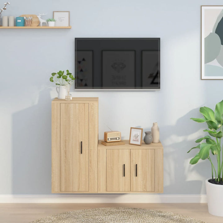 2-Tlg. Tv-Schrank-Set Holzwerkstoff