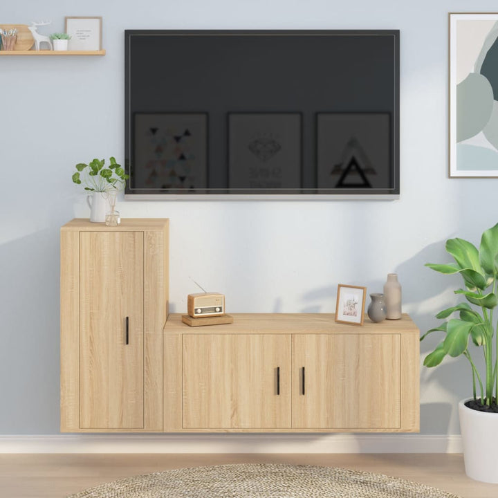 2-Tlg. Tv-Schrank-Set Holzwerkstoff