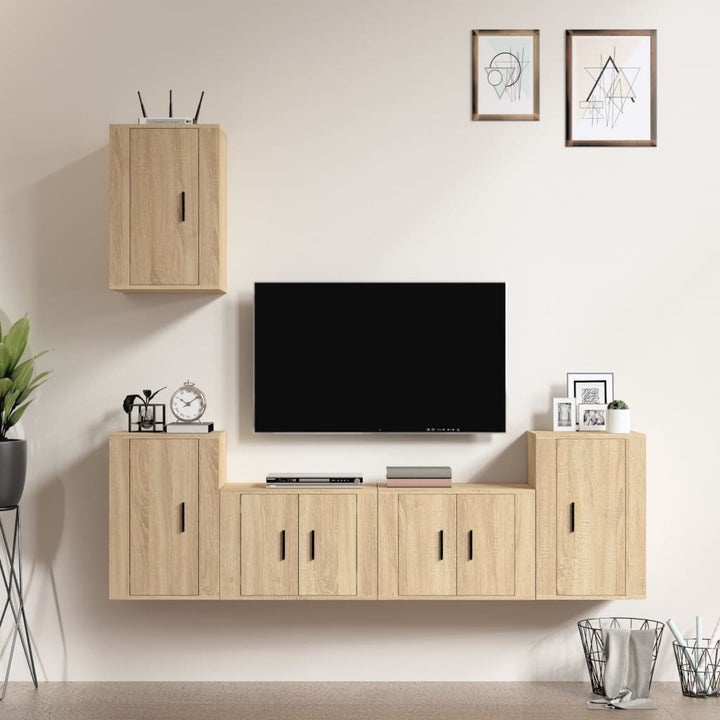 5-Tlg. Tv-Schrank-Set Holzwerkstoff