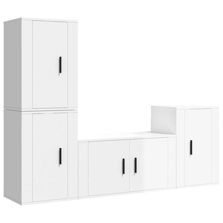 4-Tlg. Tv-Schrank-Set Holzwerkstoff