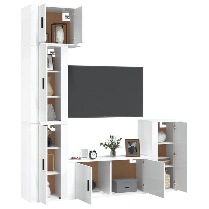 5-Tlg. Tv-Schrank-Set Holzwerkstoff