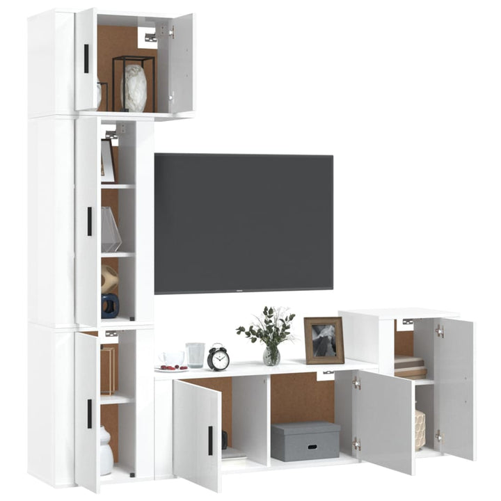 5-Tlg. Tv-Schrank-Set Holzwerkstoff