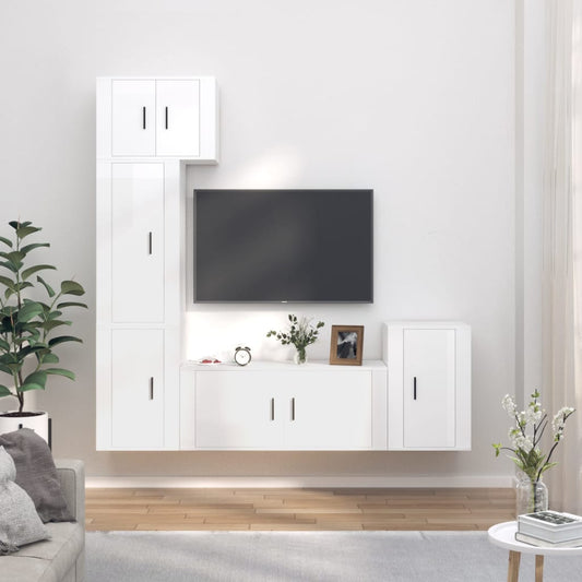 5-Tlg. Tv-Schrank-Set Holzwerkstoff