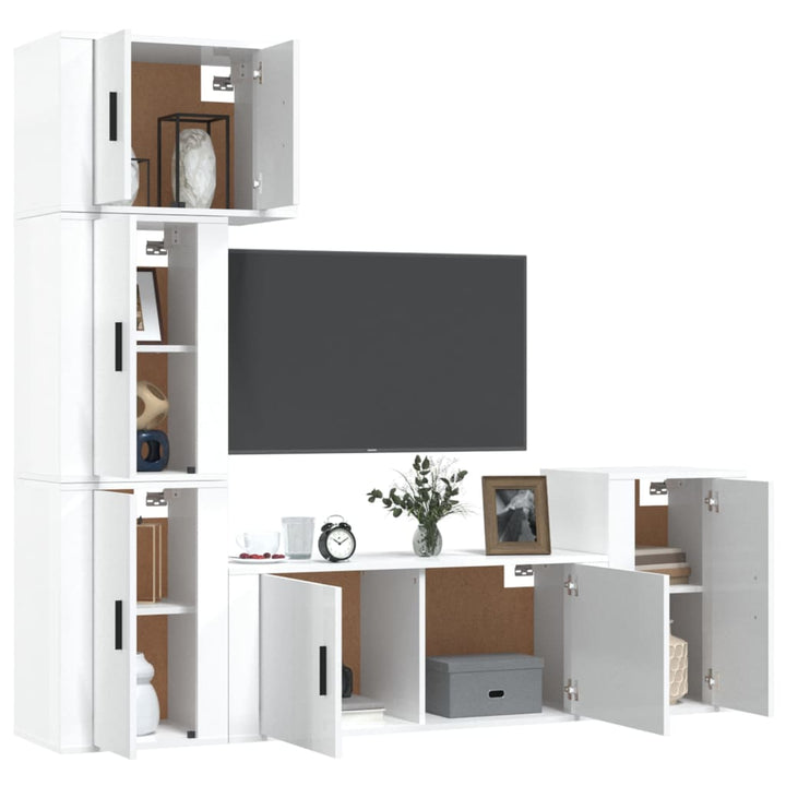 5-Tlg. Tv-Schrank-Set Holzwerkstoff