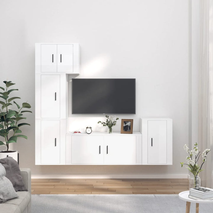 5-Tlg. Tv-Schrank-Set Holzwerkstoff