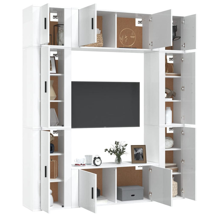 8-Tlg. Tv-Schrank-Set Holzwerkstoff