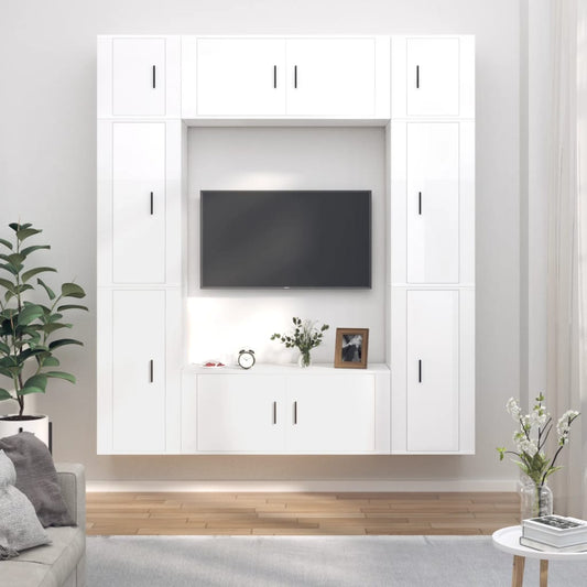 8-Tlg. Tv-Schrank-Set Holzwerkstoff