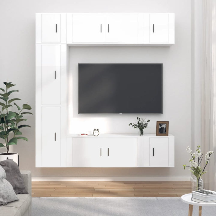 7-Tlg. Tv-Schrank-Set Holzwerkstoff