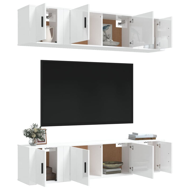 6-Tlg. Tv-Schrank-Set Holzwerkstoff