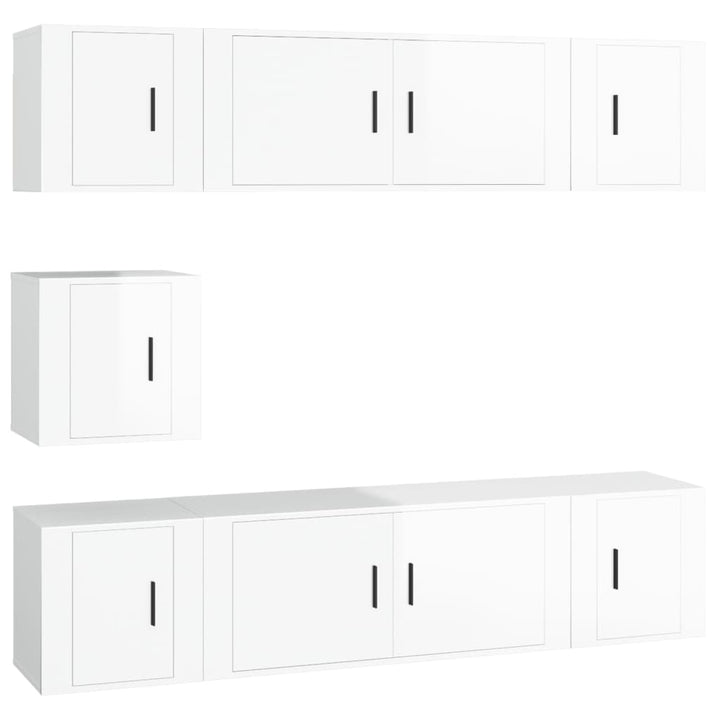 7-Tlg. Tv-Schrank-Set Holzwerkstoff