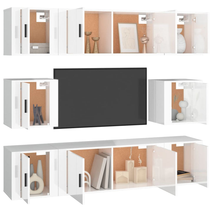 7-Tlg. Tv-Schrank-Set Holzwerkstoff