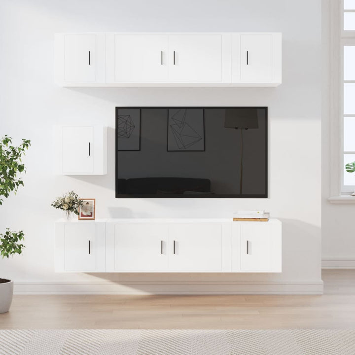 7-Tlg. Tv-Schrank-Set Holzwerkstoff