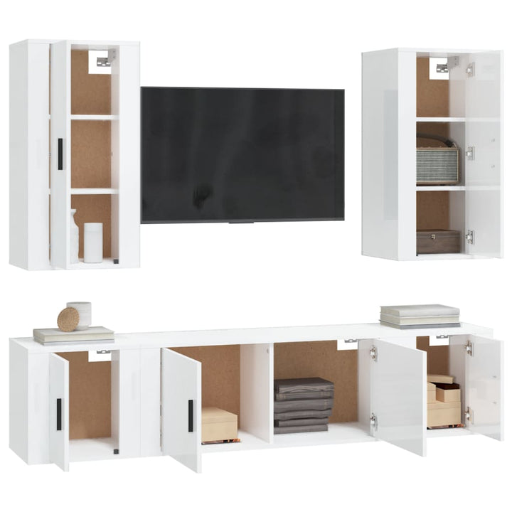 5-Tlg. Tv-Schrank-Set Holzwerkstoff