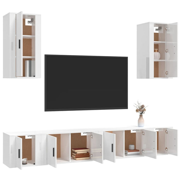 6-Tlg. Tv-Schrank-Set Holzwerkstoff