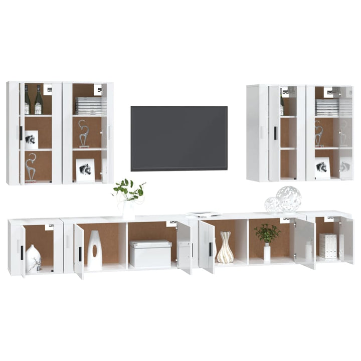 8-Tlg. Tv-Schrank-Set Holzwerkstoff