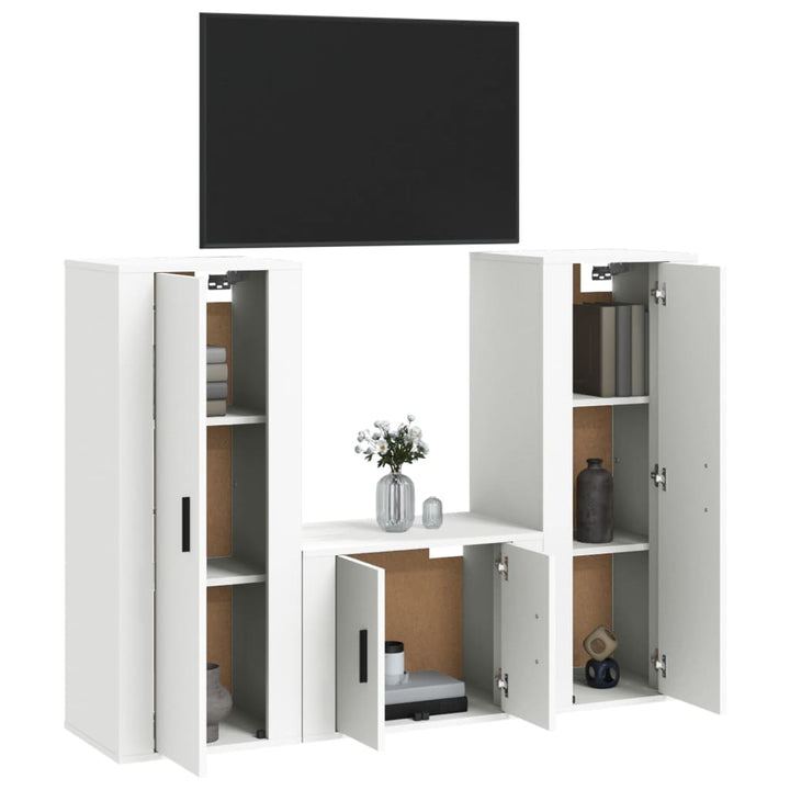 3-Tlg. Tv-Schrank-Set Holzwerkstoff