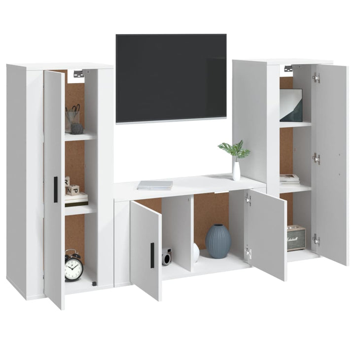 3-Tlg. Tv-Schrank-Set Holzwerkstoff