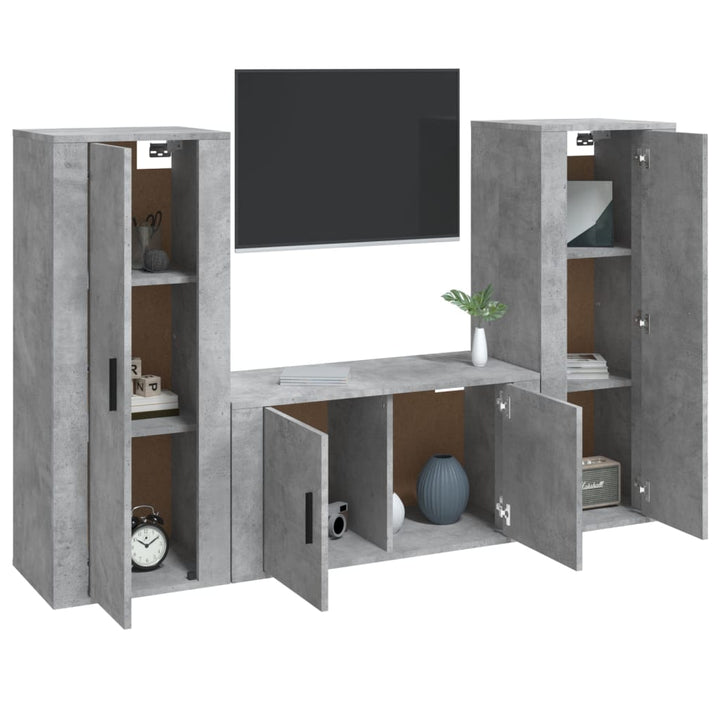 3-Tlg. Tv-Schrank-Set Holzwerkstoff