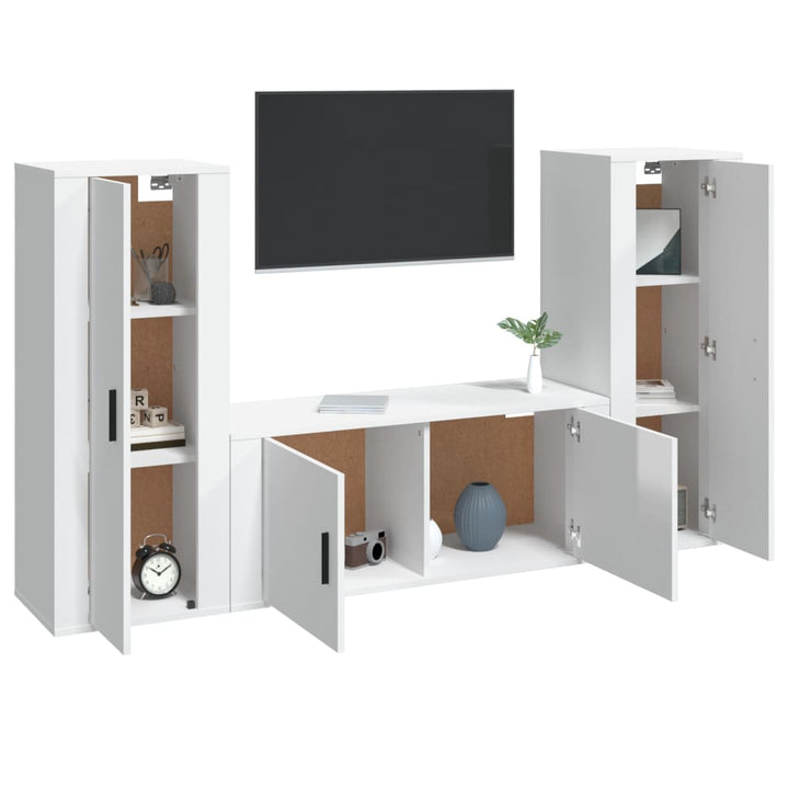 3-Tlg. Tv-Schrank-Set Holzwerkstoff