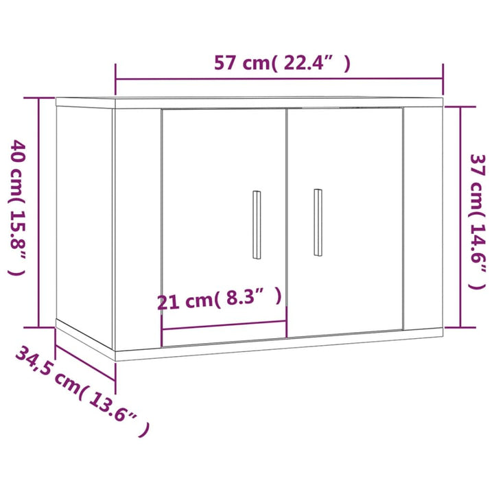 4-Tlg. Tv-Schrank-Set Holzwerkstoff